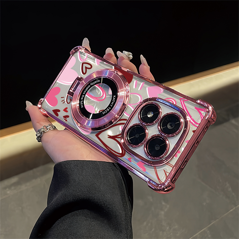 Vivo Y28 - Modern Romance Hearts Design Hoesje Voor