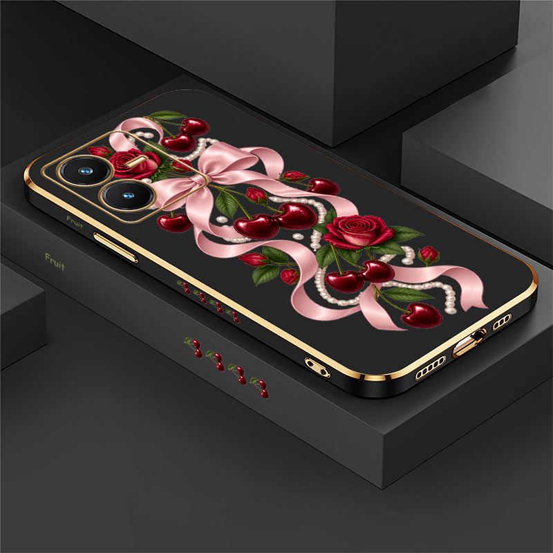 Vivo Y28 - Bow Cherry Case voor Vivo Y28